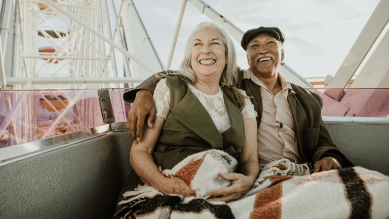 husband and wife enjoying retirement with an annuity