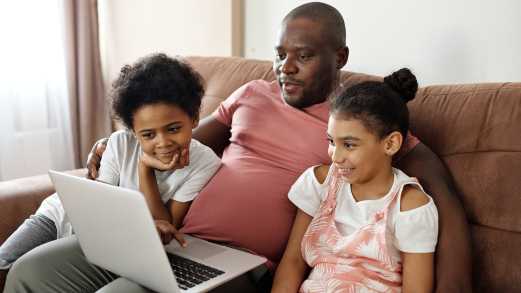 stay at home dad with two children buying life insurance online